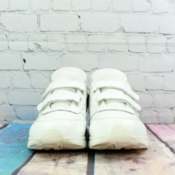 Apex White Leather Double Strap Comfort Walking Sneakers Size 11 W - Picture 4 of 9
